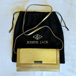 (Judith Jack) Vintage Gold & Silver Evening Bag With Marcasite Charm & Dust Bag